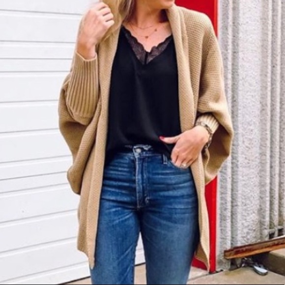 Sweaters - Oversized Dolman Cardigan